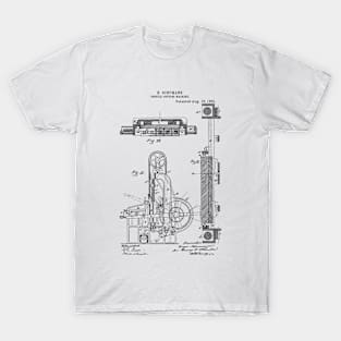 Profile Cutting Machine Vintage Patent Hand Drawing T-Shirt